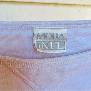 Moda Intl, Pale Pink, Large, Box-cut Sweatshirt
